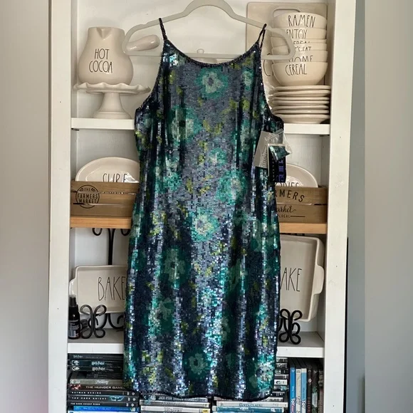 Adrianna Papell | Dresses | Nwt Silk Sequin Adrianna Papell Boutique  Evening Party Dress Size | Poshmark